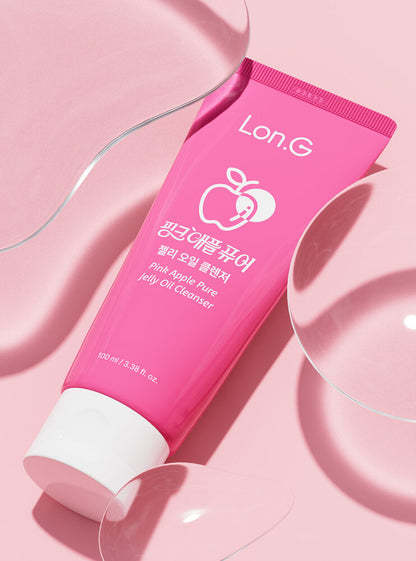 Lon.G Pink Apple Pure Jelly Oil Cleanser packaging product shot