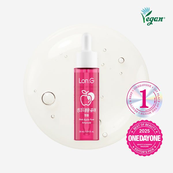 Αμπούλα με μήλο νιασιναμίδη Lon.G Pink Apple Pure Ampoule 30ml