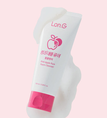 Lon.G Pink Apple Pure Foam Cleanser detail close-up