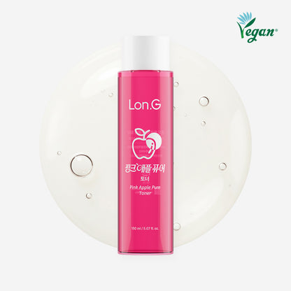 Lon.G Pink Apple Pure Toner bottle front view