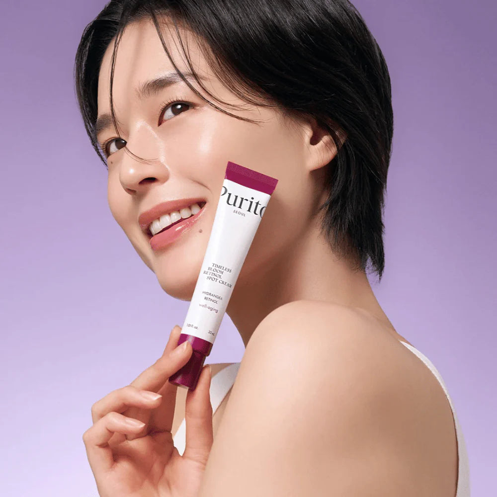 Purito Timeless Bloom Retinol Spot Cream 30ml product label