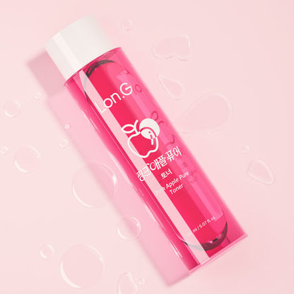 Lon.G Pink Apple Pure Toner pink bottle on white background