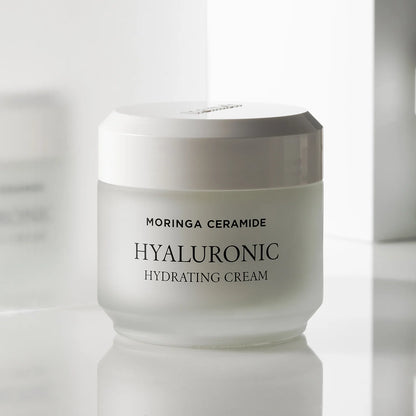 Heimish Moringa Ceramide Hyaluronic Hydrating Cream texture and packaging