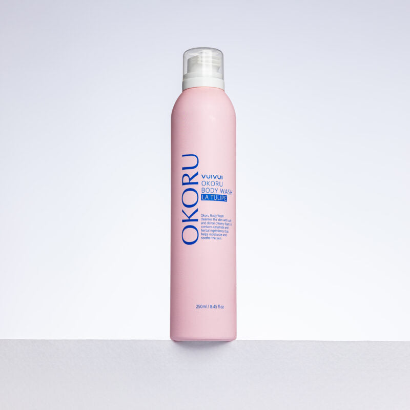 Spray shower foam with a tulip scent OKORU BODY WASH LA TULIPE - Koreancare