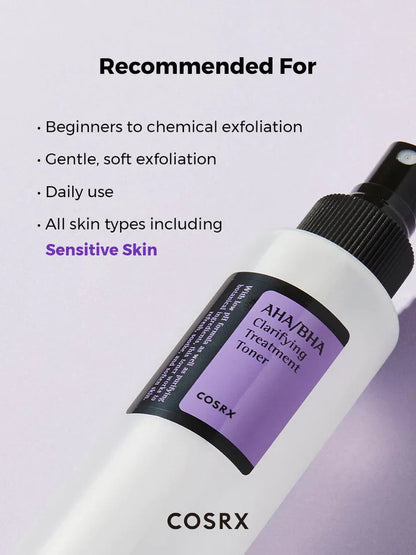 Exfoliating toner COSRX - AHA/BHA Clarifying Treatment Toner - Koreancare