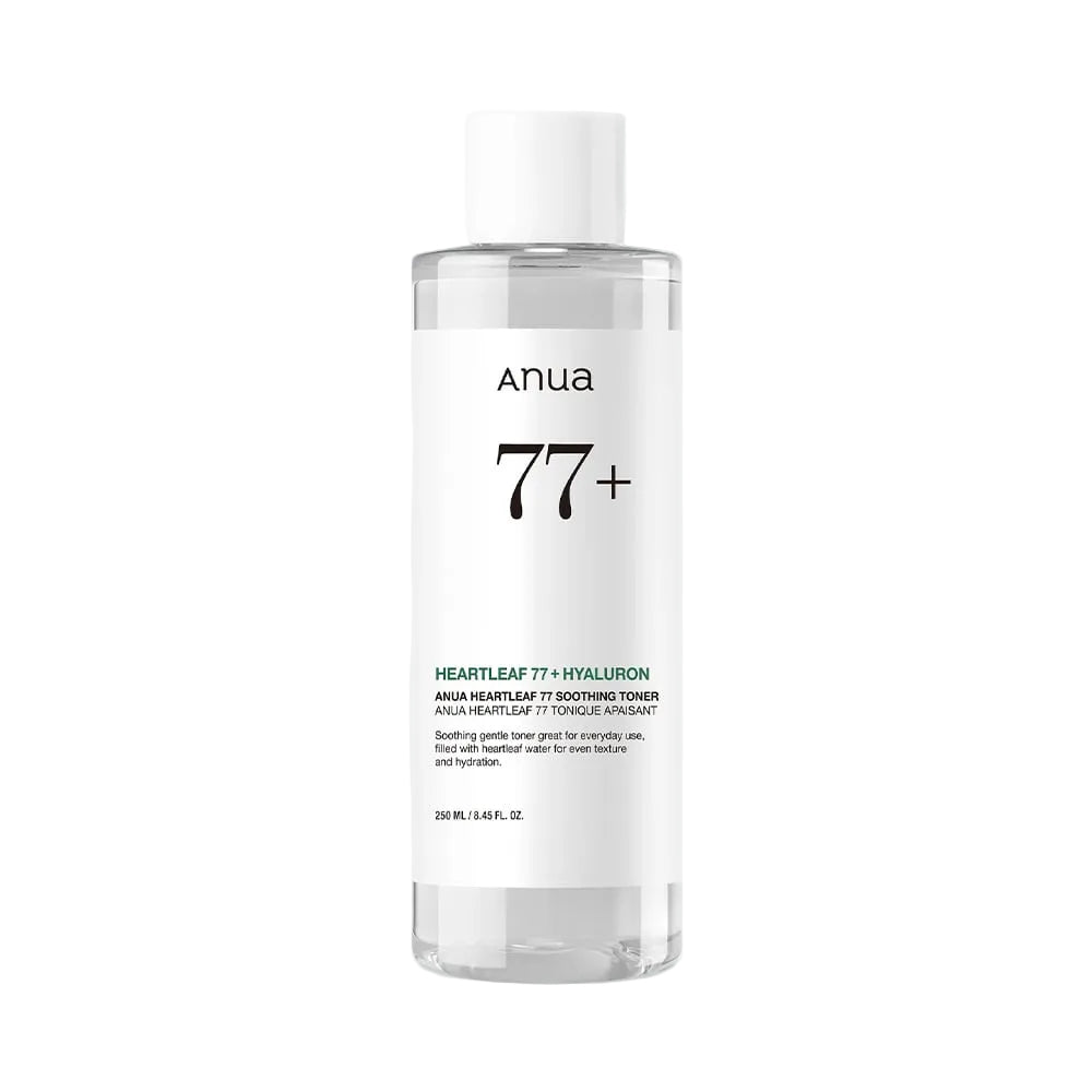 Anua Heartleaf 77% Soothing Toner 250ml bottle, front view