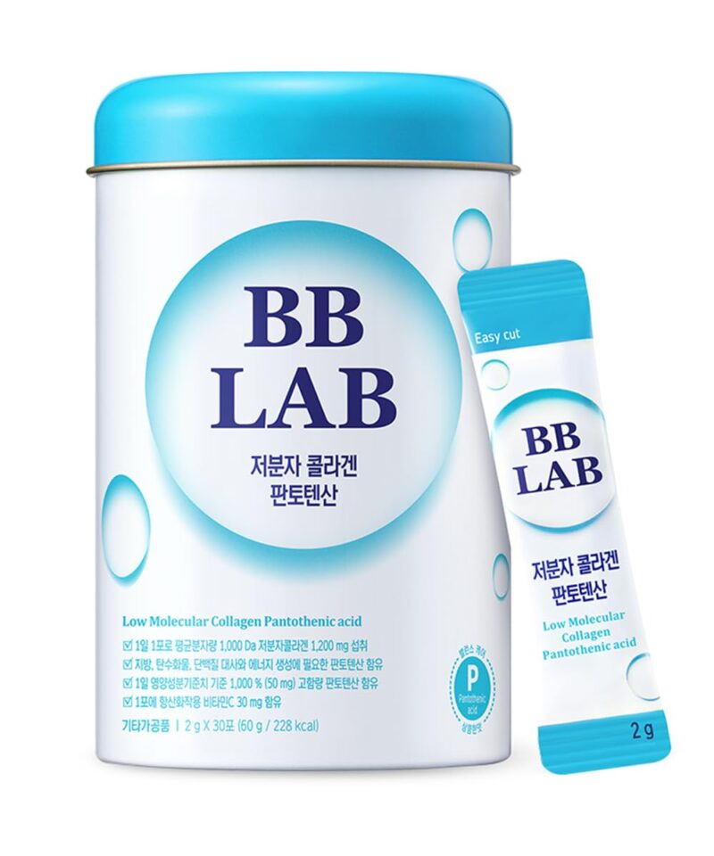 BB Lab Low-Molecular Collagen Pantothenic Acid 30 sticks box and sachet