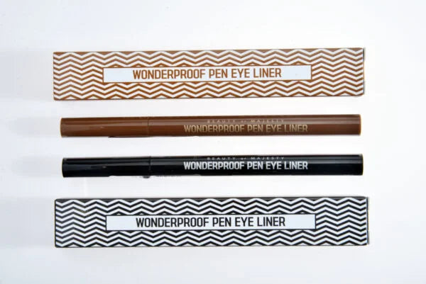 Beauty of Majesty BOM Wonderproof Pen Eye Liner, showing smudge-proof claim