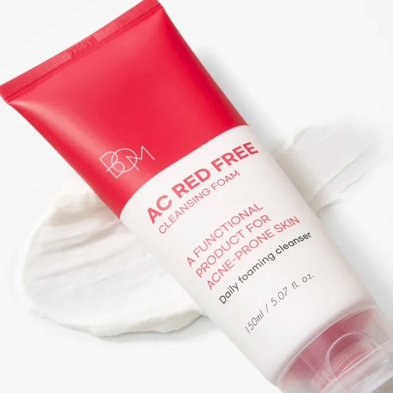 BOM AC Red Free Cleansing Foam tube, Beauty of Majesty salicylic acid face wash
