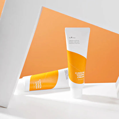 Brightening face cream for dark spots and acne scars Isntree C-Niacin Toning Cream - Koreancare
