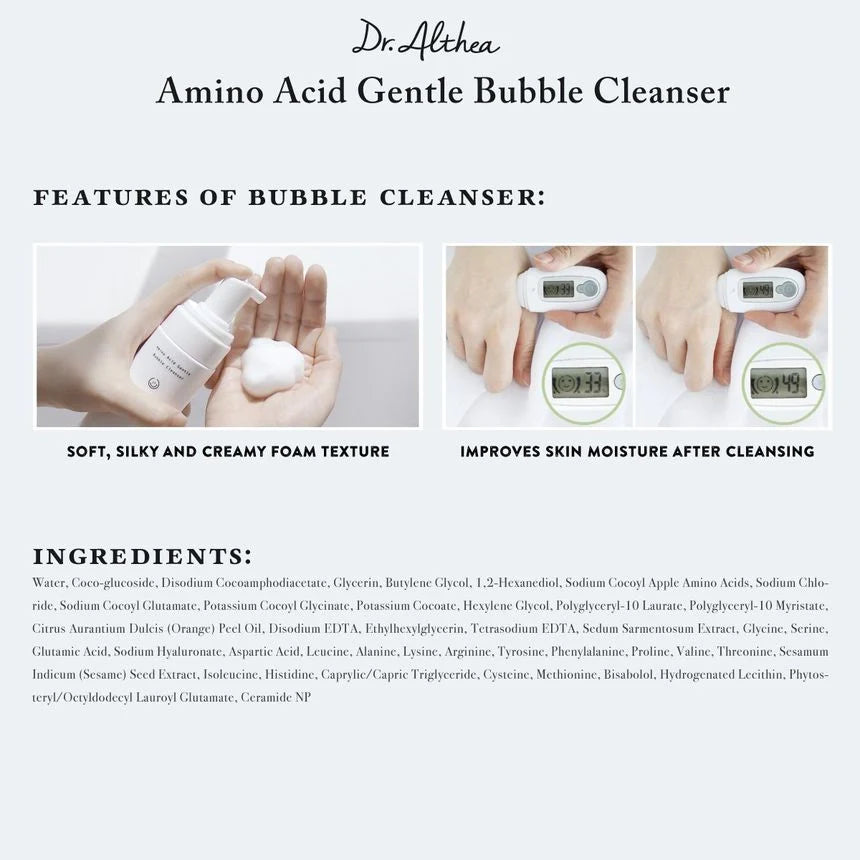 Dr. Althea Amino Acid Gentle Bubble Cleanser bottle close-up