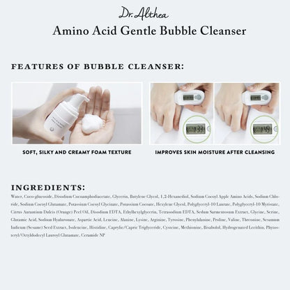Dr. Althea Amino Acid Gentle Bubble Cleanser bottle close-up