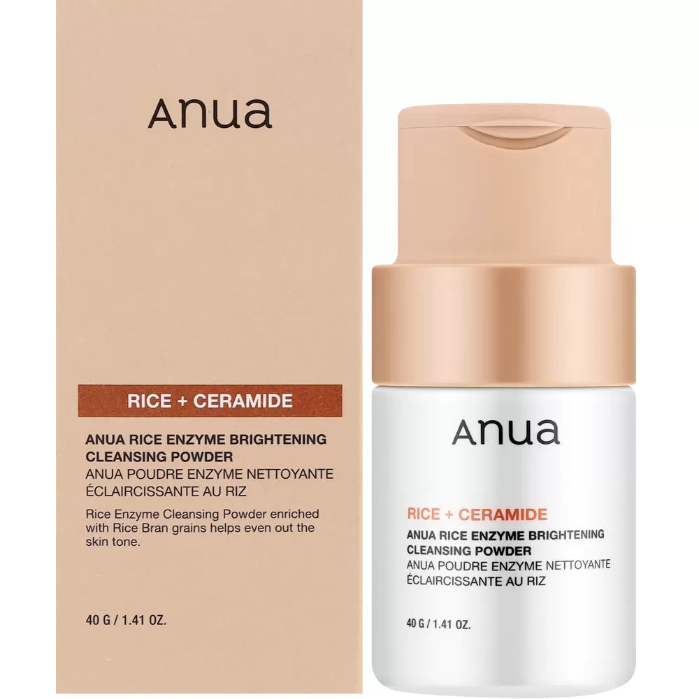 Anua Rice Enzyme Brightening Cleansing Powder bottle on white background