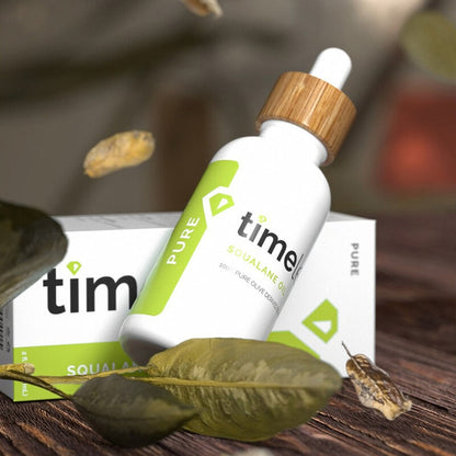 Timeless Squalane 100% Pure hydrating facial oil bottle, front view