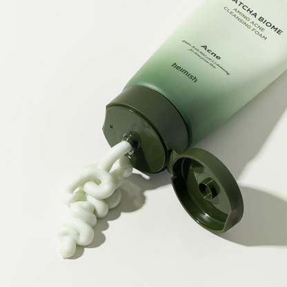 Heimish Matcha Biome Amino Cleansing Foam product and usage detail image