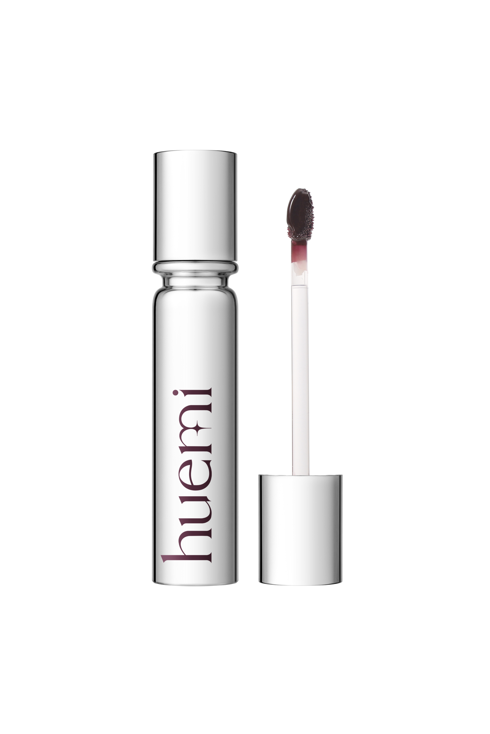 HUEMI Melting Glaze Lip Gloss 03 On Glam tube and applicator