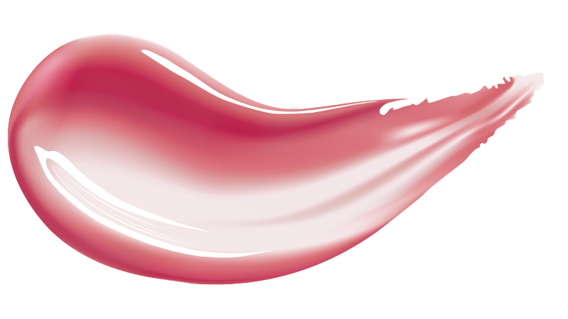 Model wearing HUEMI Melting Glaze Lip Gloss 04 Flare Pink