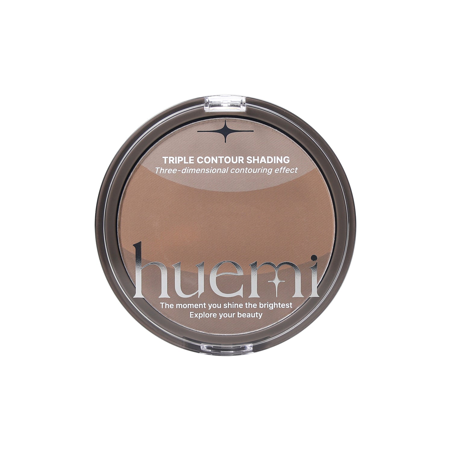 HUEMI Triple Contour Shading palette in compact case