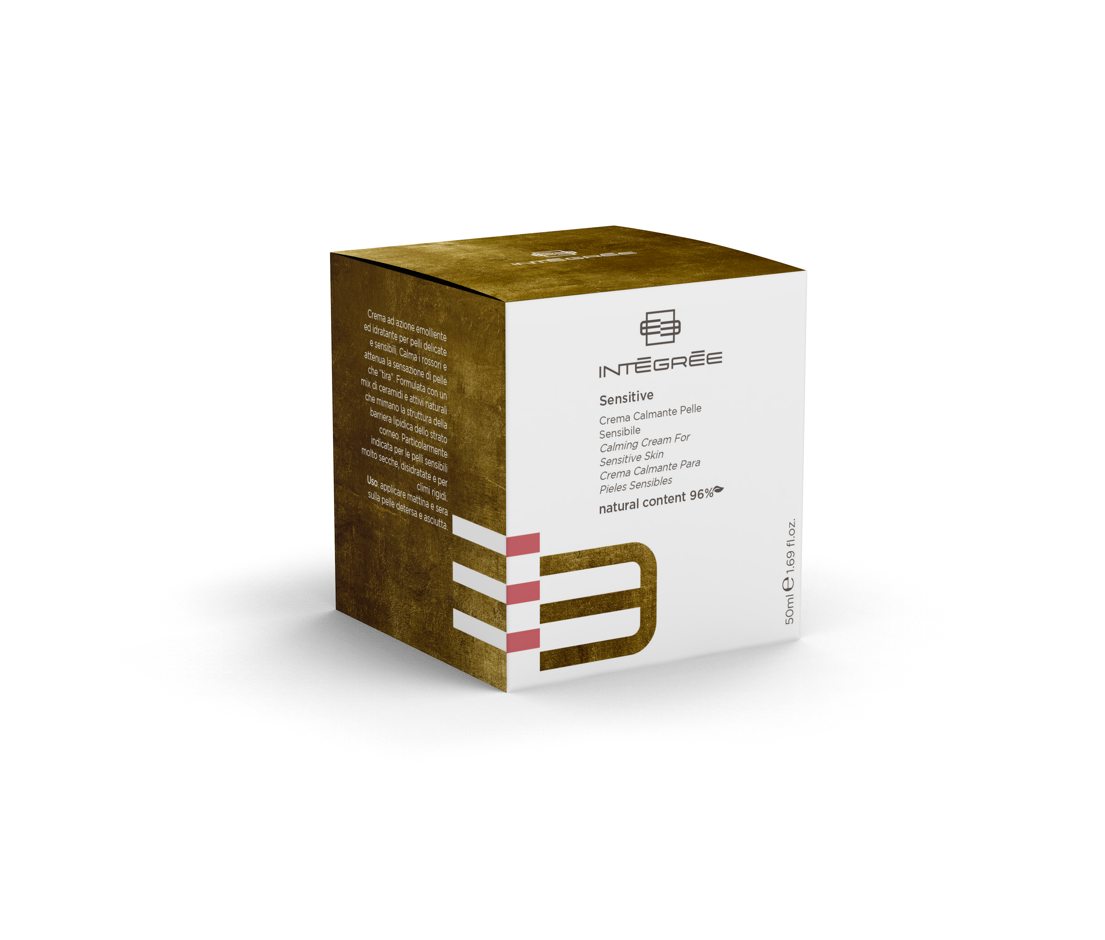 Integree Sensitive Calming Cream packaging showing product details