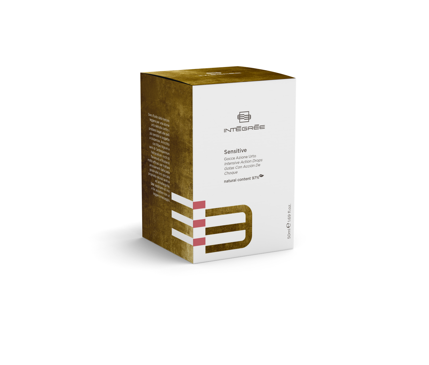 INTEGREE Sensitive Intensive Action Drops serum shown with packaging