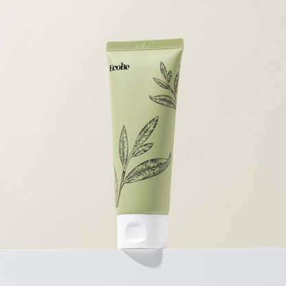 EcoBe Jeju Green Tea Facial Cleansing Foam tube with ingredient details