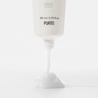 Purito B5 Panthenol Re-barrier Cream texture swatch on skin