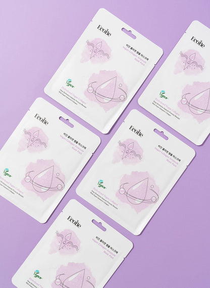 Deeply hydrating sheet mask with vegan collagen Ecobe Vegan Collagen Ampoule Mask - Koreancare