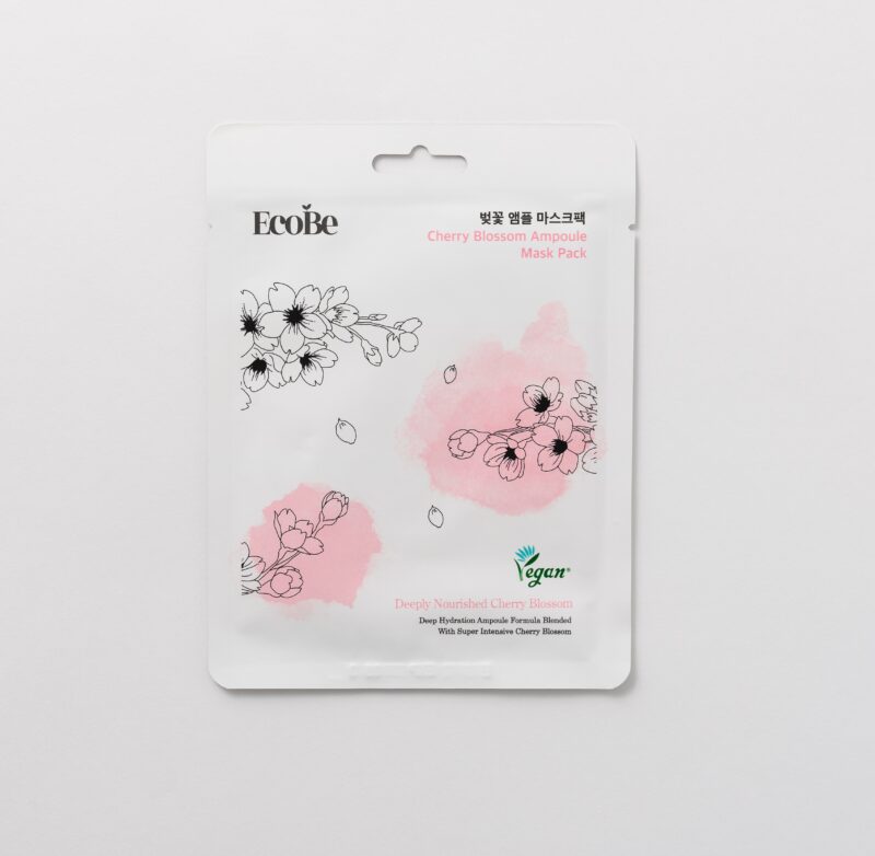 Brightening sheet mask with Japanese cherry extract Ecobe Cherry Blossom Ampoule Mask - Koreancare