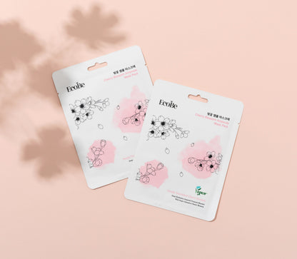 Brightening sheet mask with Japanese cherry extract Ecobe Cherry Blossom Ampoule Mask - Koreancare