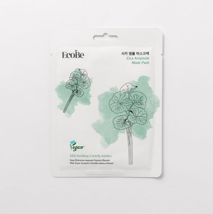 Soothing centella sheet mask Ecobe Cica Ampoule Mask - Koreancare