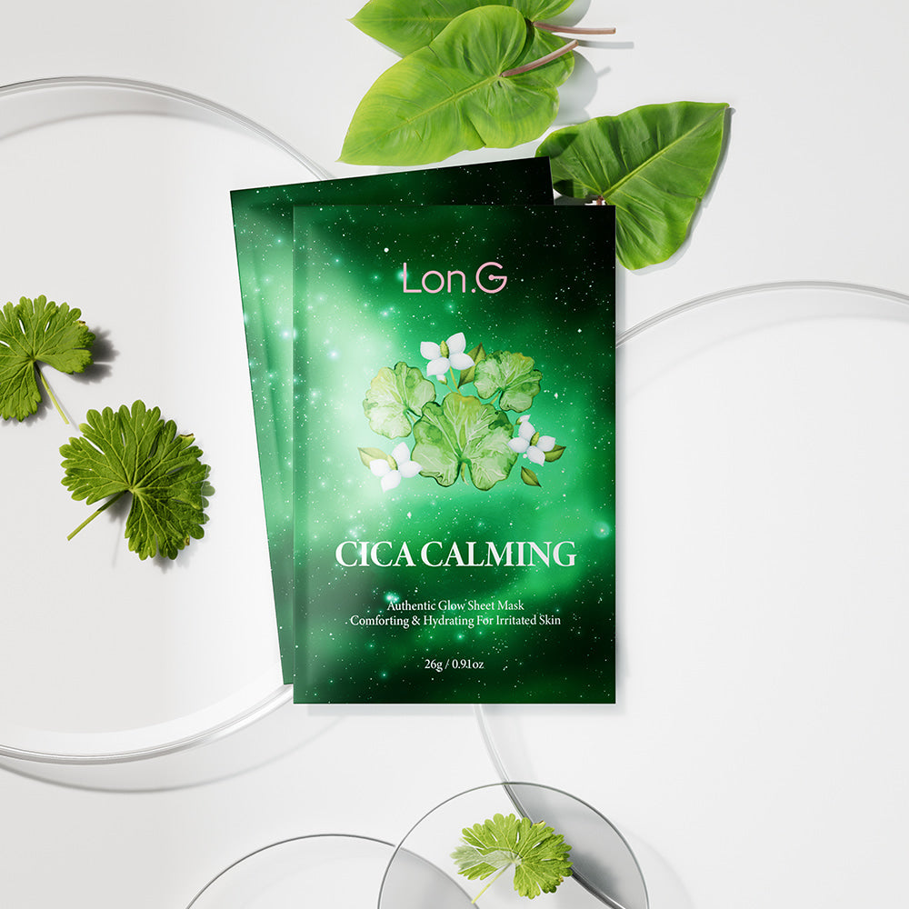 Close-up of Lon.G Centella Soothing Sheet Mask fabric texture