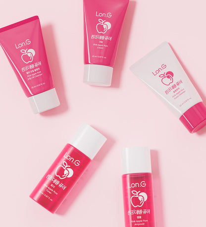 Lon.G Pink Apple Pure Foam Cleanser product with rich lather