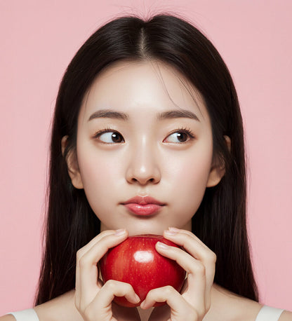 Lon.G Pink Apple Pure Toner bottle with apple illustration