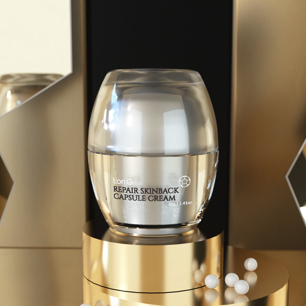 Lon.G Skinback Capsule Cream texture with visible moisturizing pearls