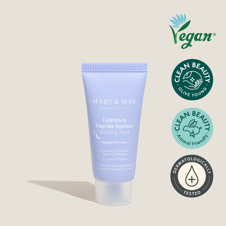 Mary &amp; May Calendula Peptide Ageless Sleeping Mask in its box