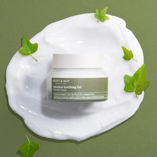 Soothing face gel cream with hutinia and tea tree Sensitive Soothing Gel Blemish Cream - Koreancare