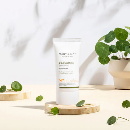 MARY &amp; MAY CICA Soothing Sun Cream SPF50+ PA++++ - Koreancare