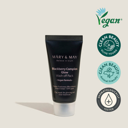 Brightening face mask with blackberries and clay - Koreancare