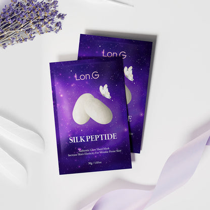 Lon.G silk peptide sheet mask sachet with silk amino acid essence