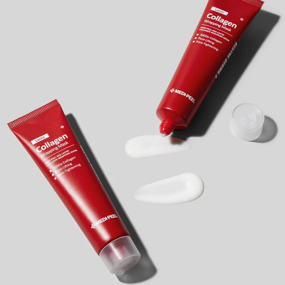 ANTI-AGING FACE MASK WITH 70.2% COLLAGEN Medi-Peel Red Lacto Collagen Wrapping Mask - Koreancare