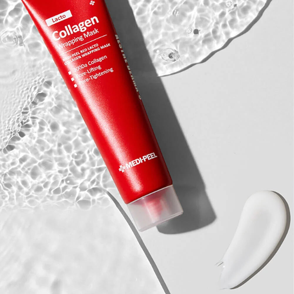 ANTI-AGING FACE MASK WITH 70.2% COLLAGEN Medi-Peel Red Lacto Collagen Wrapping Mask - Koreancare