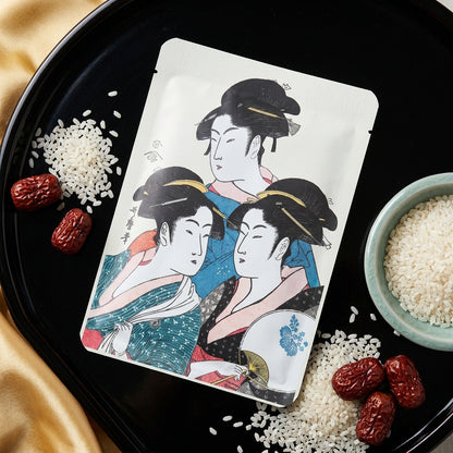 Mitomo Gold &amp; Sakura brightening sheet mask packaging front