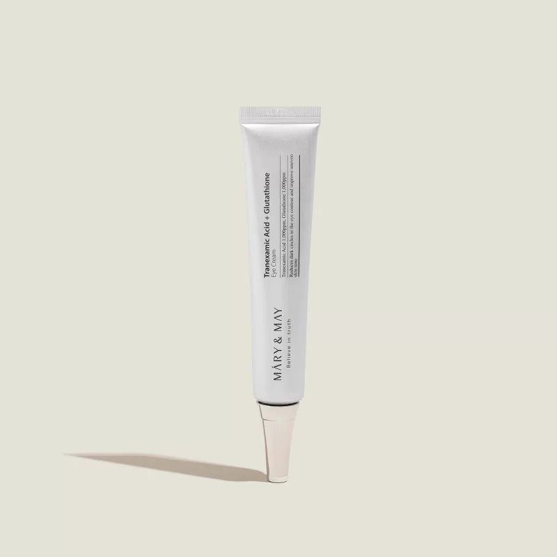 Mary &amp; May Tranexamic Acid + Glutathione Eye Cream tube, front view