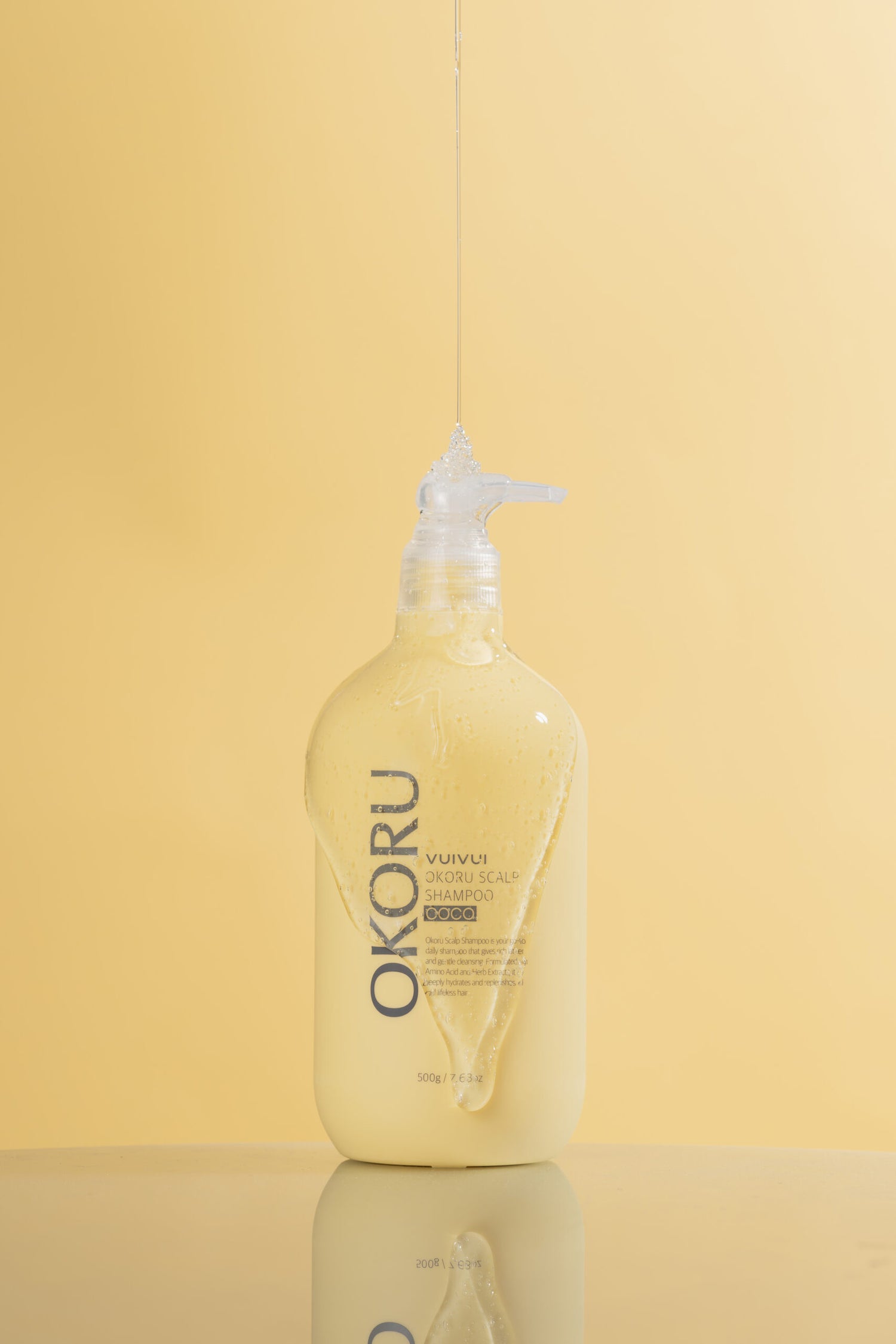 OKORU Scalp Shampoo Coco soft foam texture close-up
