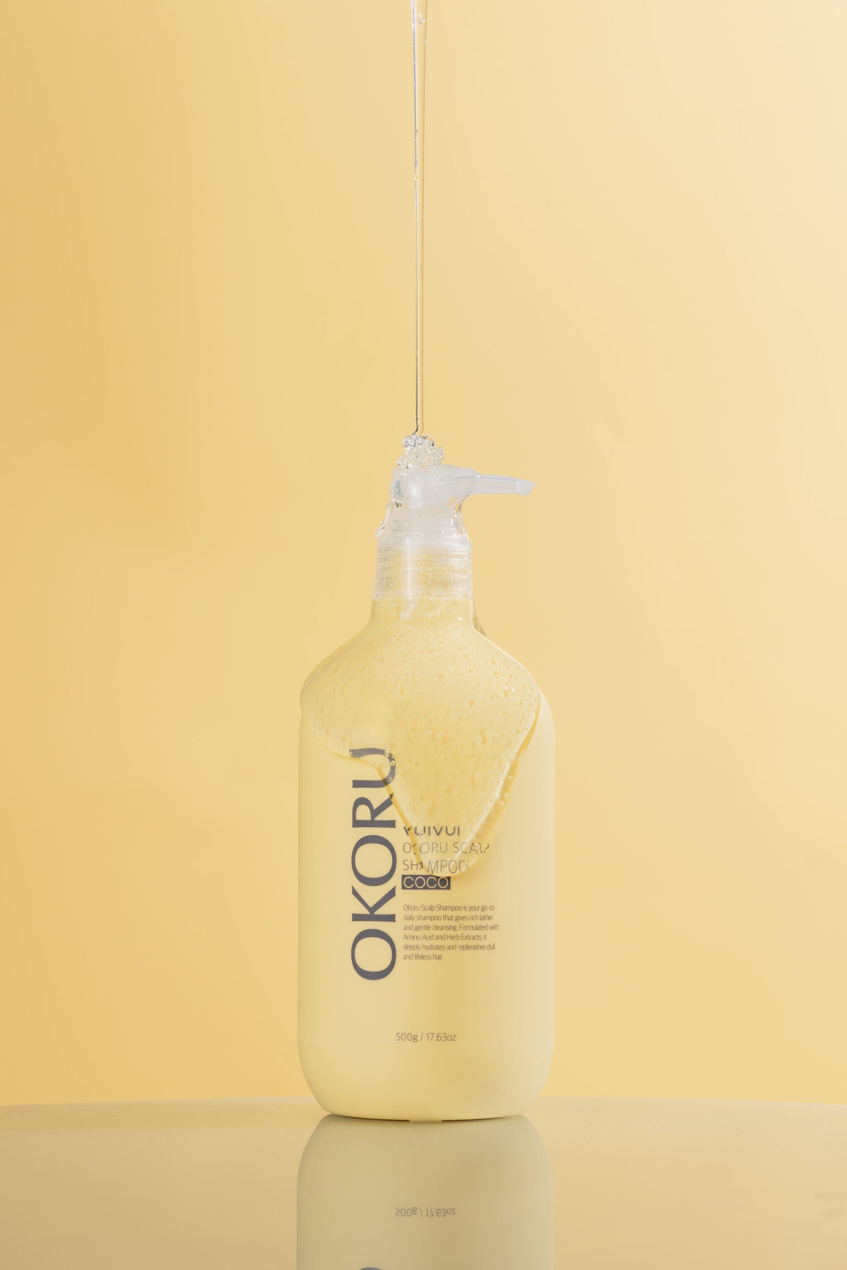 OKORU Scalp Shampoo Coco 500ml size reference