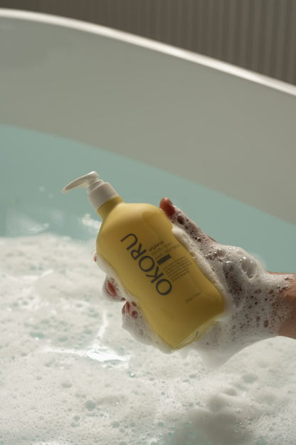 OKORU Silky Hair Treatment Coco lifestyle bathroom shot