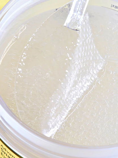 COSRX Advanced Snail Mucin Eye Patches applied under the eye