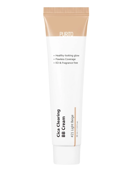 Key ingredients Centella Asiatica and Panthenol highlighted for Purito Cica Clearing BB Cream