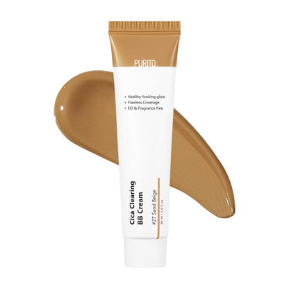 Purito Cica Clearing BB Cream with other Purito skincare products