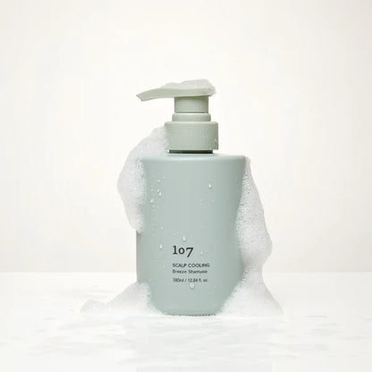 107 Scalp Cooling Breeze Shampoo bottle with mint and herbal ingredients